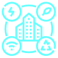 Smart Commercial Building Icon